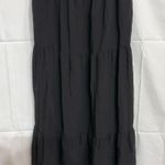 Old Navy  Black Flutter-Sleeve Tiered Smocked Midi Dress Sz S Photo 3