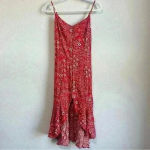 Abel the label Anthropologie‎  Women’s Lola Red Hi-Low Maxi Dress Size XS Photo 3