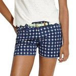 Madewell Graphic Grid Navy Blue Printed Cut Off Shorts 27 Photo 0