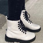 White Lace Combat Boot Size 10 Photo 0