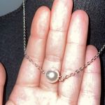 Amazon NWOT Big Pearl Necklace in Silver Photo 0