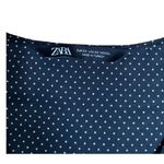 ZARA  black polka dot satin pleated dress XS Photo 1