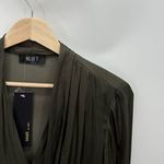 Reset Olive Green Satin Long Sleeve Wren Bodysuit Flowy Loose Women L NWT Size L Photo 5