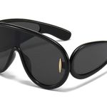 Aviator Style Sunglasses Oversized Frames Black Photo 0