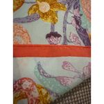 Diane Von Furstenberg VTG  Silk Floral Bird Scarf Multicolor Photo 4