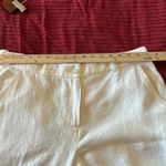 H&M High-Waisted Wide Leg Cream White Pants. Size 14. Photo 8