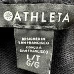 Athleta Retroplush Pant Tapered Retroterry Drawstring Stretch Cotton Black L NWT Photo 3