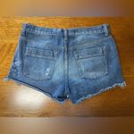 Free People  Distressed Embroidered Denim Shorts Size 30 Photo 1