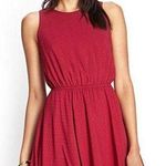 Forever 21 Burgundy and black tiny polka dot flowy dress size small Photo 0