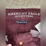 American Eagle Hi Rise Shortie Cutoff Shorts Burgundy Size 00 Photo 6