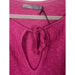 prAna NWT  Cotton Ocupas Popover Keyhole Tie Cap Sleeves Top S Orchid Pink #2919 Photo 3