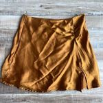 Free People Gold Mini Skirt Size 6 Photo 0