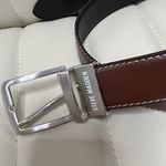 Steve Madden  Brown and Black Leather Belt Minimalist 30-32 Photo 1