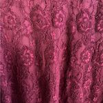 EST 1946 maroon floral lace short sleeve blouse size XL Red Photo 1