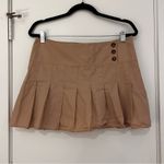 Anthropologie  Mini Pleated Khaki Skirt Photo 2