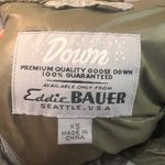 Eddie Bauer  Quilted Down Puffer Vest Gray Silver Metallic Size XS EB550 Hooded Photo 7