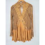 Free People Yellow Tell Tell Secret Origins Eyelash Lace Tunic Dress Size XS Photo 1