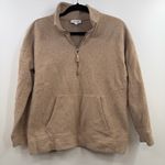Haven well within cloud fleece half zip pullover sweatshirt taupe women's Small Tan Photo 0