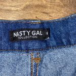 Nasty Gal denim paper bag high waisted shorts size medium Photo 3