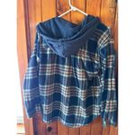 American Eagle  Hooded Flannel Button Down Size‎ XS Photo 1