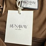 RUNAWAY THE LABEL  x REVOLVE Kristine Dress in Chocolate Small New Womens Satin Photo 7