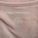 American Eagle AE Cinch Shoulder Smooth Knit Sleeveless Tank Tee Cropped Large Photo 3