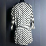 Loft  Cotton Striped Drawstring Sweatshirt, size Medium. Photo 1