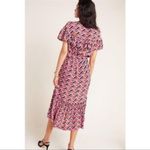 Anthropologie Corey Lynn Calter Annabel Pink Ruffle Shirt Dress Maxi Small Photo 3