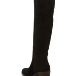 Lucky Brand Black Bonnay Suede Knee-High Extra Wide Calf Boot Booties Heels Photo 3