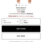 Revolve zebra Bikini bottoms Photo 3