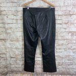 Anthropologie  Maeve Colette Faux Leather Crop Wide Leg Pant in Black Size 32 Photo 3