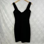 Tadashi Shoji  Black Bandage V Neck Sleeveless Bodycon Cocktail Dress Size M Photo 6