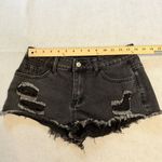 SheIn Coachella festival micro booty black denim shorts Photo 4