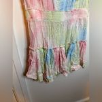 Skylar + Madison  Pastel Watercolor Swiss Dot Smocked Mini Dress Photo 5