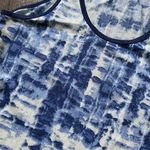 Lucky Brand  Womens Size M Blue White Tie Dye Lightweight Knit Tank Top Stretch Photo 1