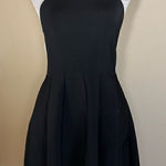 Parker  Black Off White Color Block Fit & Flare Cut Out Mini Dress Small Photo 0