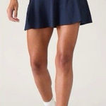 Athleta  Ace Tennis Skort 13.5” Size XL Blue Lined Pockets Pleated Athleisure Gym Photo 0
