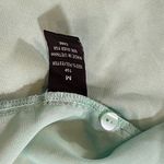 by & by | Sheer Chiffon Sleeveless Mint w/ Stripes Button Down Blouse | Medium Green Photo 4