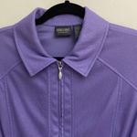 Additions by Chico’s women purple ruffle sleeves light jacket size 2 Photo 1