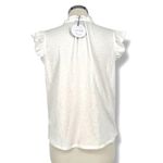 Anthem The Label Karina Top White Ruffle Sleeveless V Photo 4
