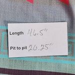 Pink and Gray Puff Sleeve Boho Print Oversized Midi Dress NWOT Size Medium Photo 9