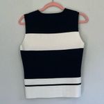 Michelle Nicole Black & White Stripe Sleeveless Tank Top Sweater Size PL Photo 4