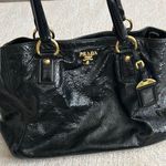 Prada authentic naplak black wrinkled leather tote Photo 0