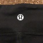 Lululemon Black with Cream Floral Side Stripe Leggings Photo 4