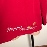 White Stag  Stockings Happy Holiday Sweater Top Red Photo 2