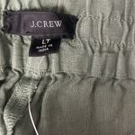 J.Crew Seaside Pants Linen Wide Leg Olive Green Size LT Drawstring Pull On NWT Photo 8