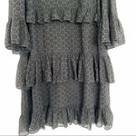 Madewell  Black Eyelet Waterlily Ruffle Whimsigoth Romantic Mini Dress Size 12 Photo 5