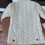 Barbour Vtg  Cream + green quilted jacket Photo 3