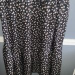 Prairie Midi Short Sleeve Flowy Peach & White Floral Black Button Front Dress L Size L Photo 6