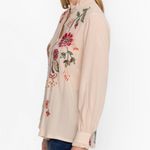 Johnny Was heavily embroidered silk RUFFLE COLLAR BLOUSE NWT Photo 4